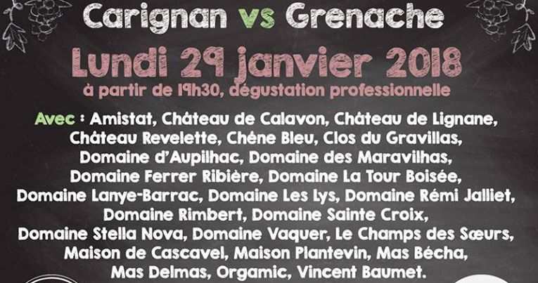 29 Janvier 2018  Carignan  vs Grenache